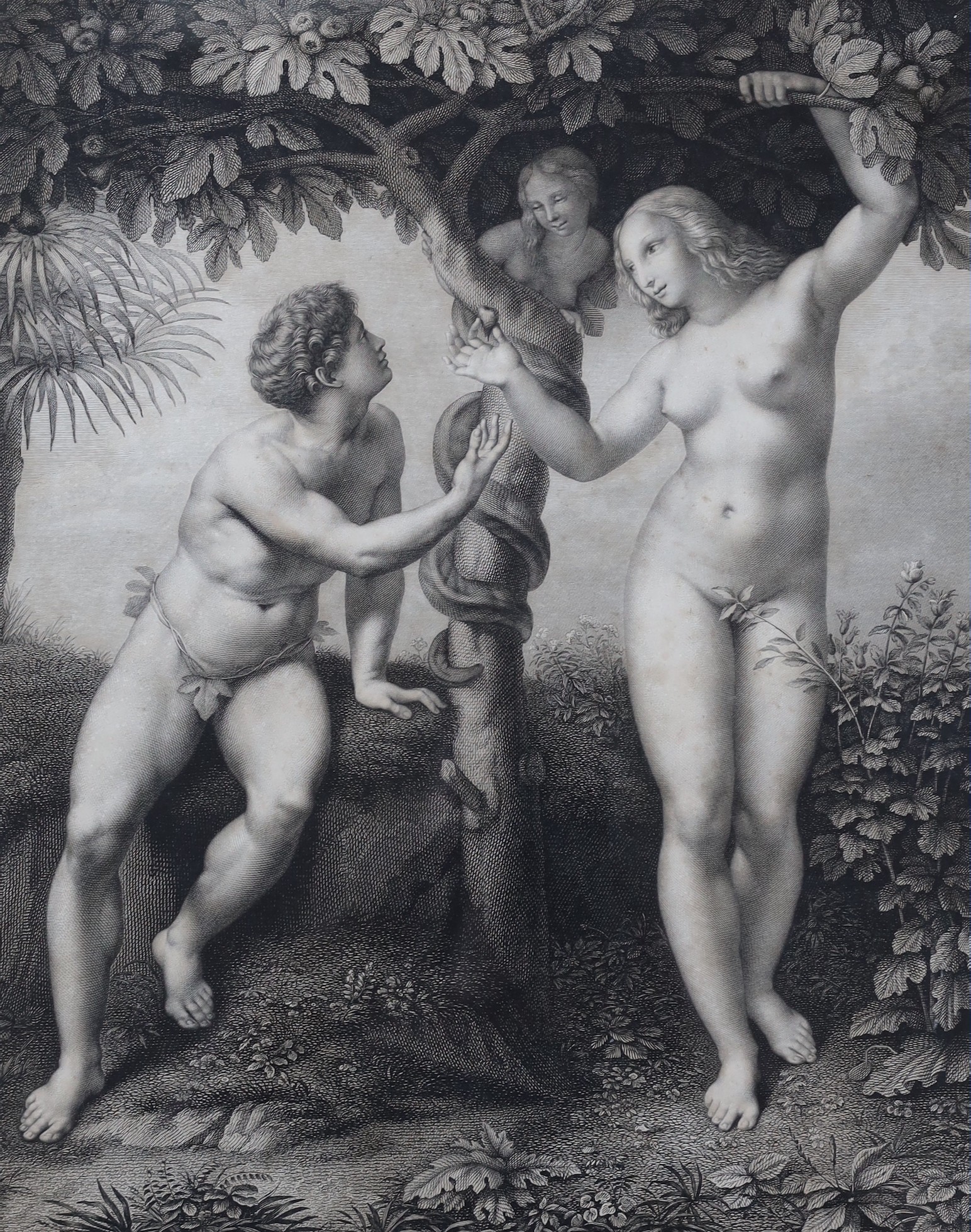 Richomme after Raphael, engraving, 'Adam et Eve', overall 56 x 40cm                                                                                                                                                         