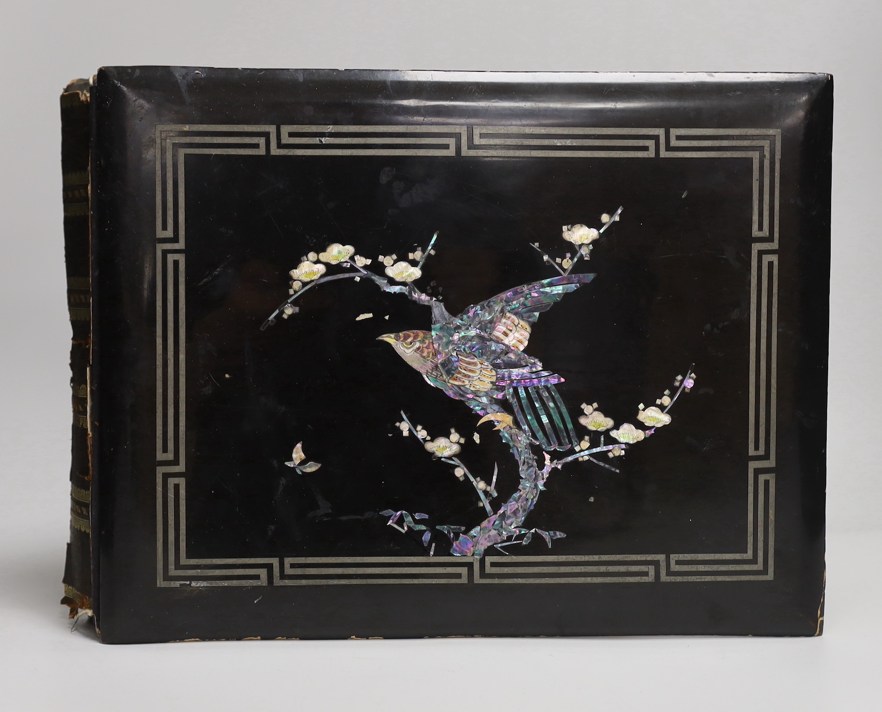 A Japanese album of early 20th century postcards of Hong Kong, China and Japan                                                                                                                                              