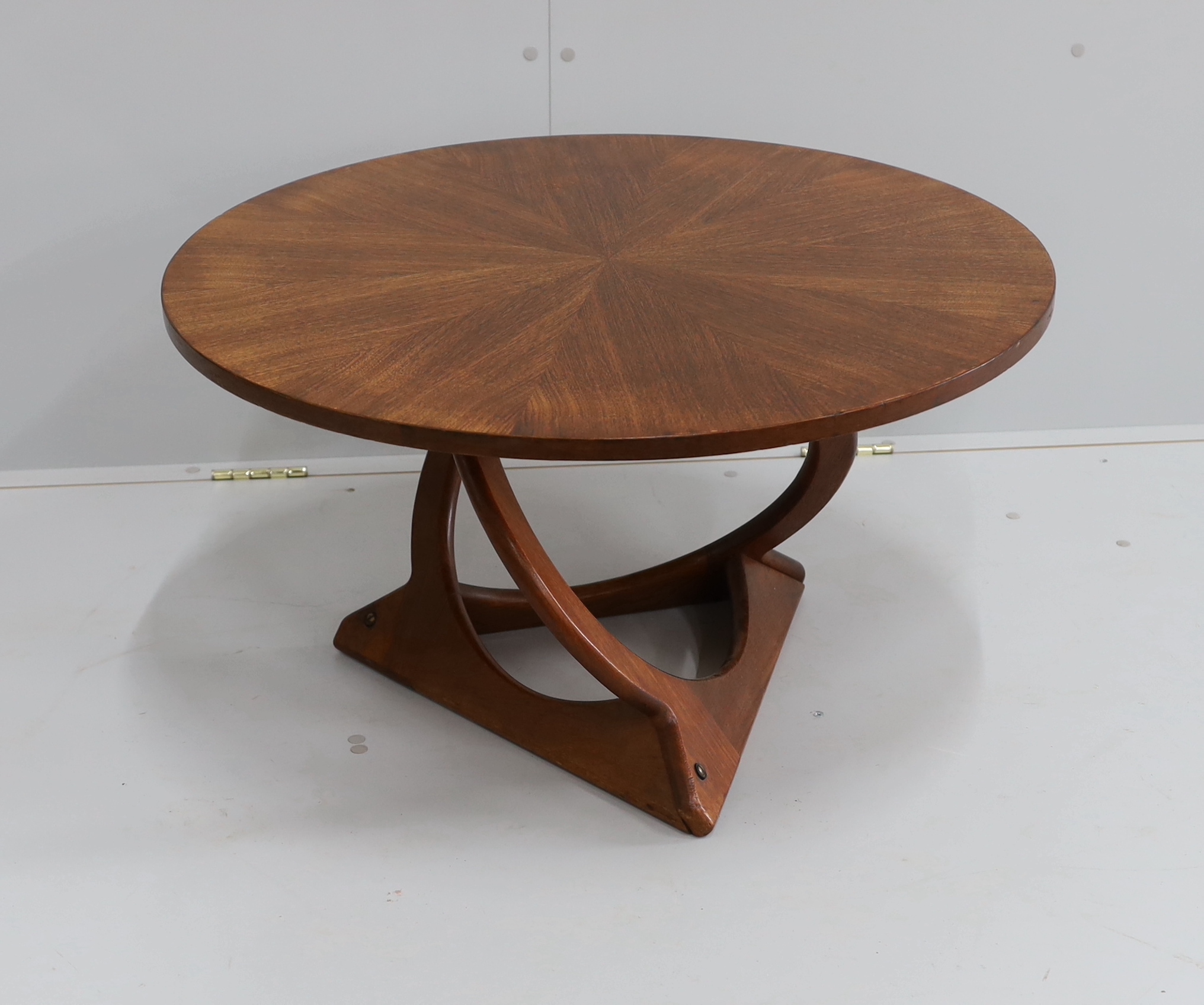 A Kubus circular coffee table by Soren Georg Jensen, 1970's, diameter 78cm, height 43cm                                                                                                                                     