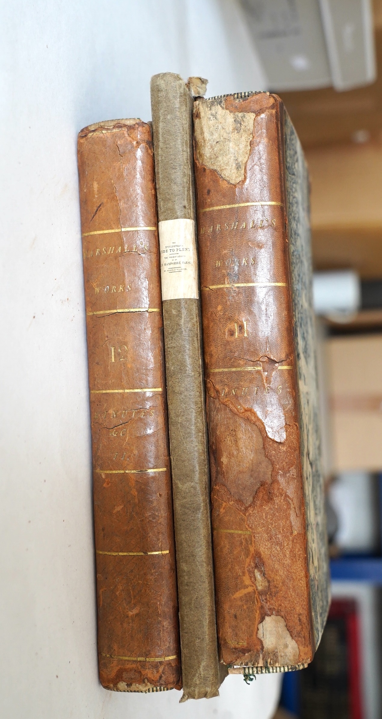 Marshall, William - Minutes, Experiments, Observations...on Agriculture.....in the Southern Counties. new edition. To which is prefixed a Sketch of the Vale of London, and an outline of its rural economy....2 vols. 2 fol
