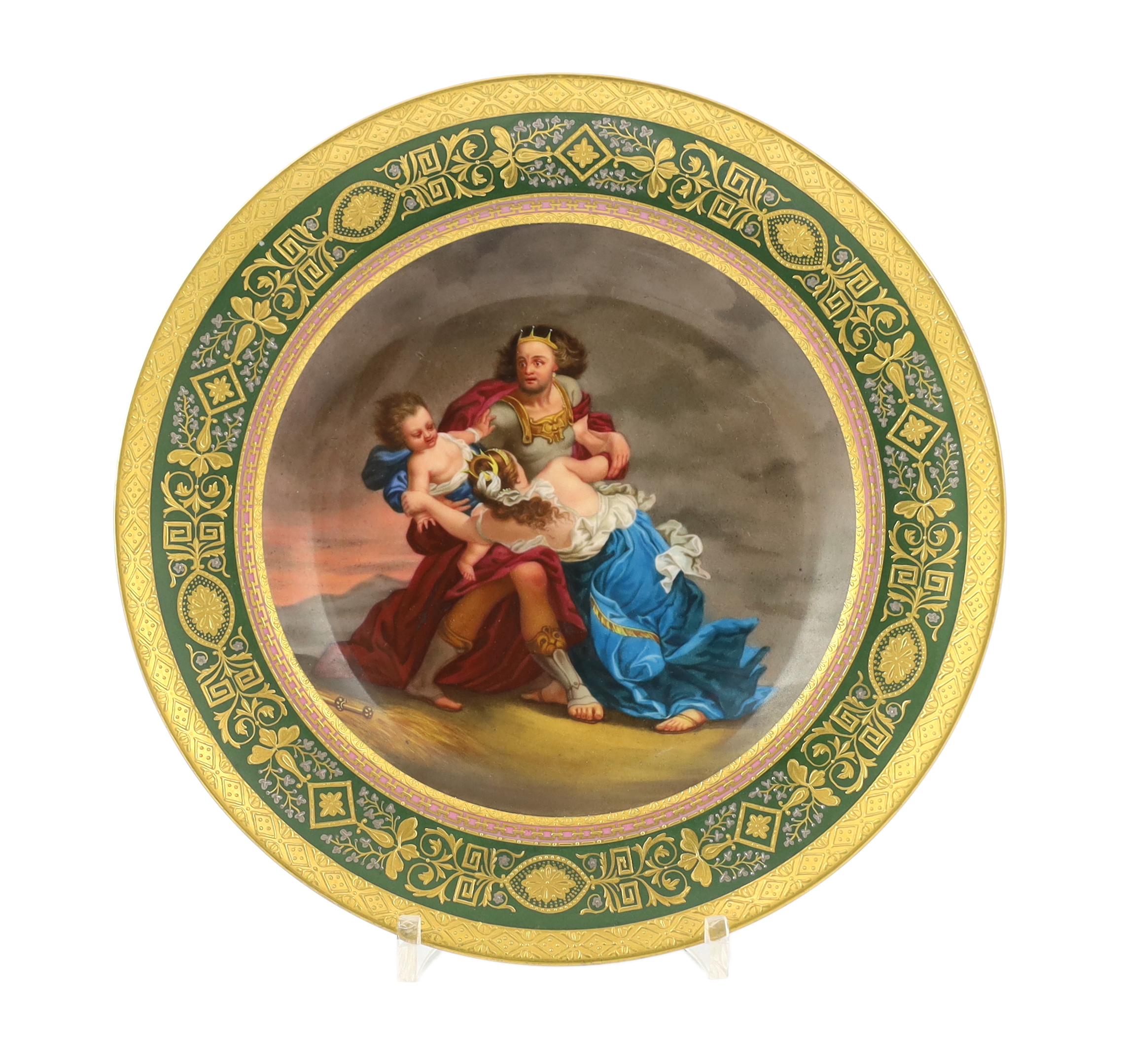 A Vienna porcelain plate, mid 19th century                                                                                                                                                                                  