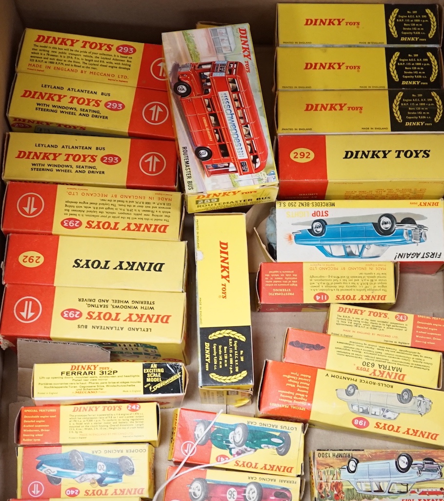 Dinky Toys, including racers and buses, in original boxes (25)                                                                                                                                                              