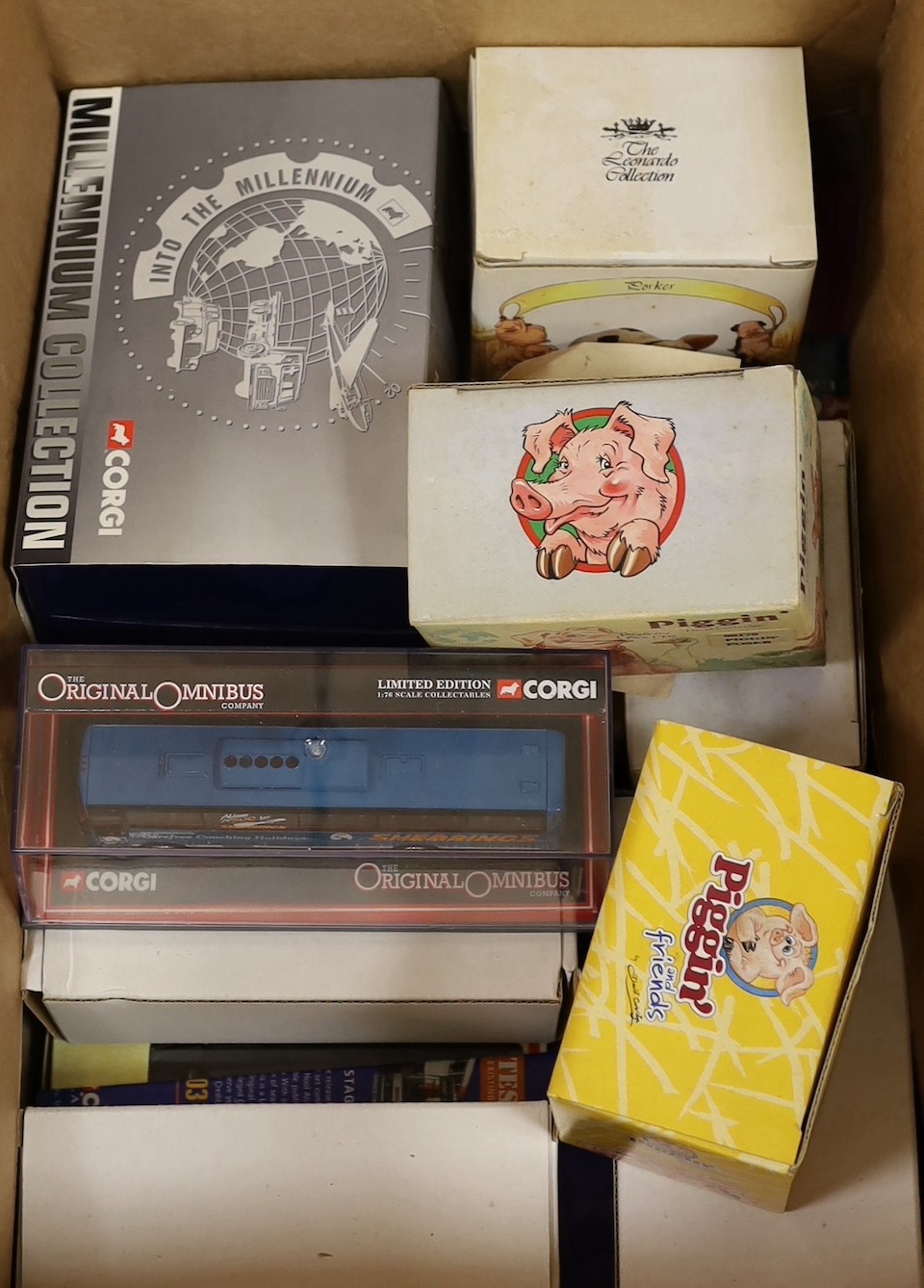 A collection of boxed Corgi toys and quantity of boxed Piggin by David Corbridge                                                                                                                                            