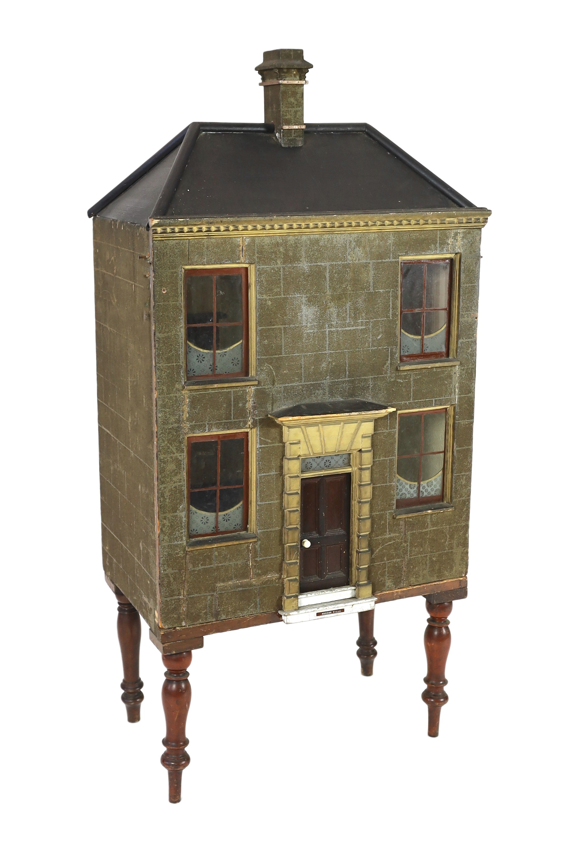 'Museum Villa': A mid 19th century furnished English dolls’ house                                                                                                                                                           