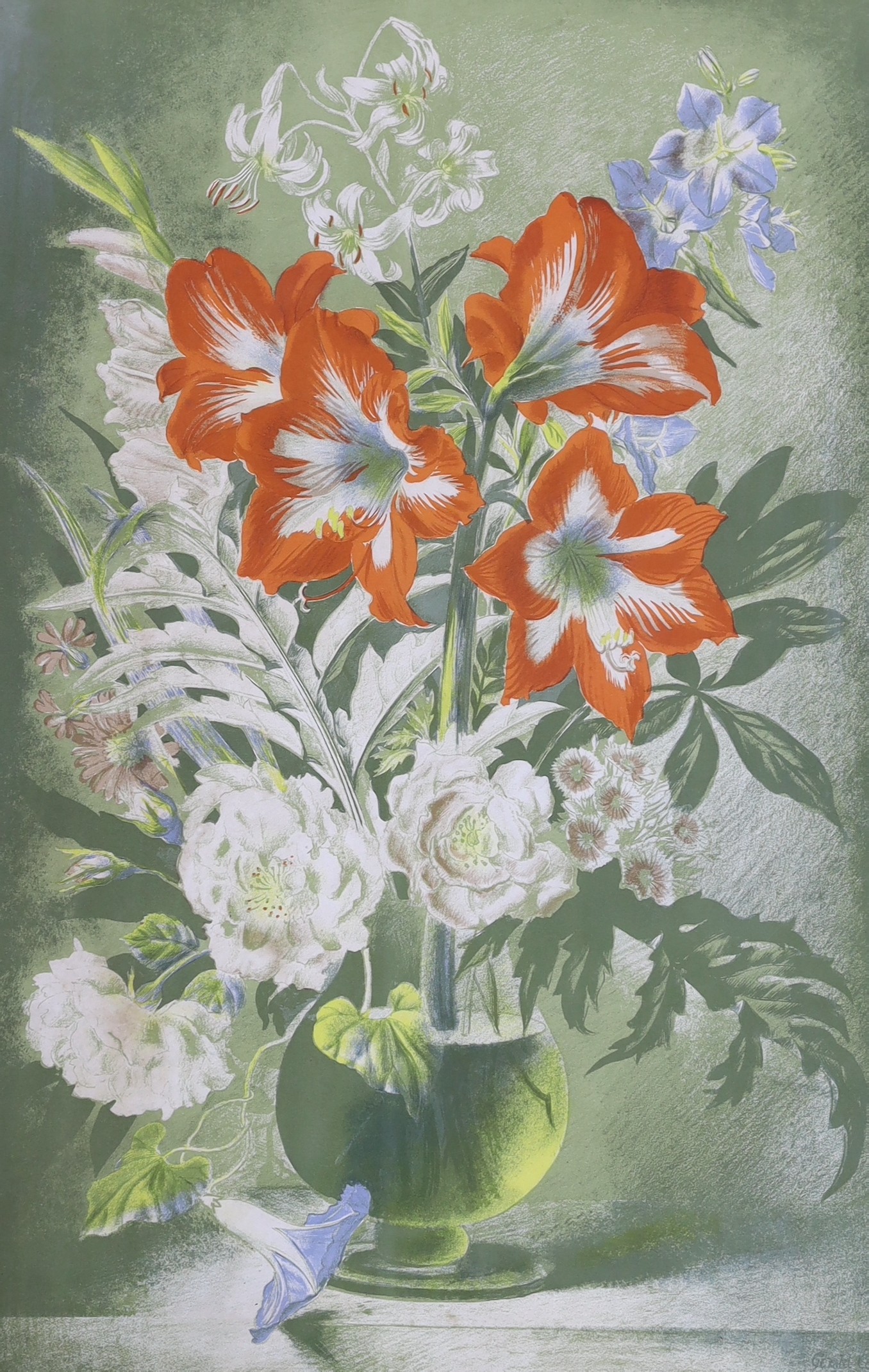 Gerald Cooper (1898-1975), School Print, 'Stripped Lily', SP12, 73 x 47cm                                                                                                                                                   