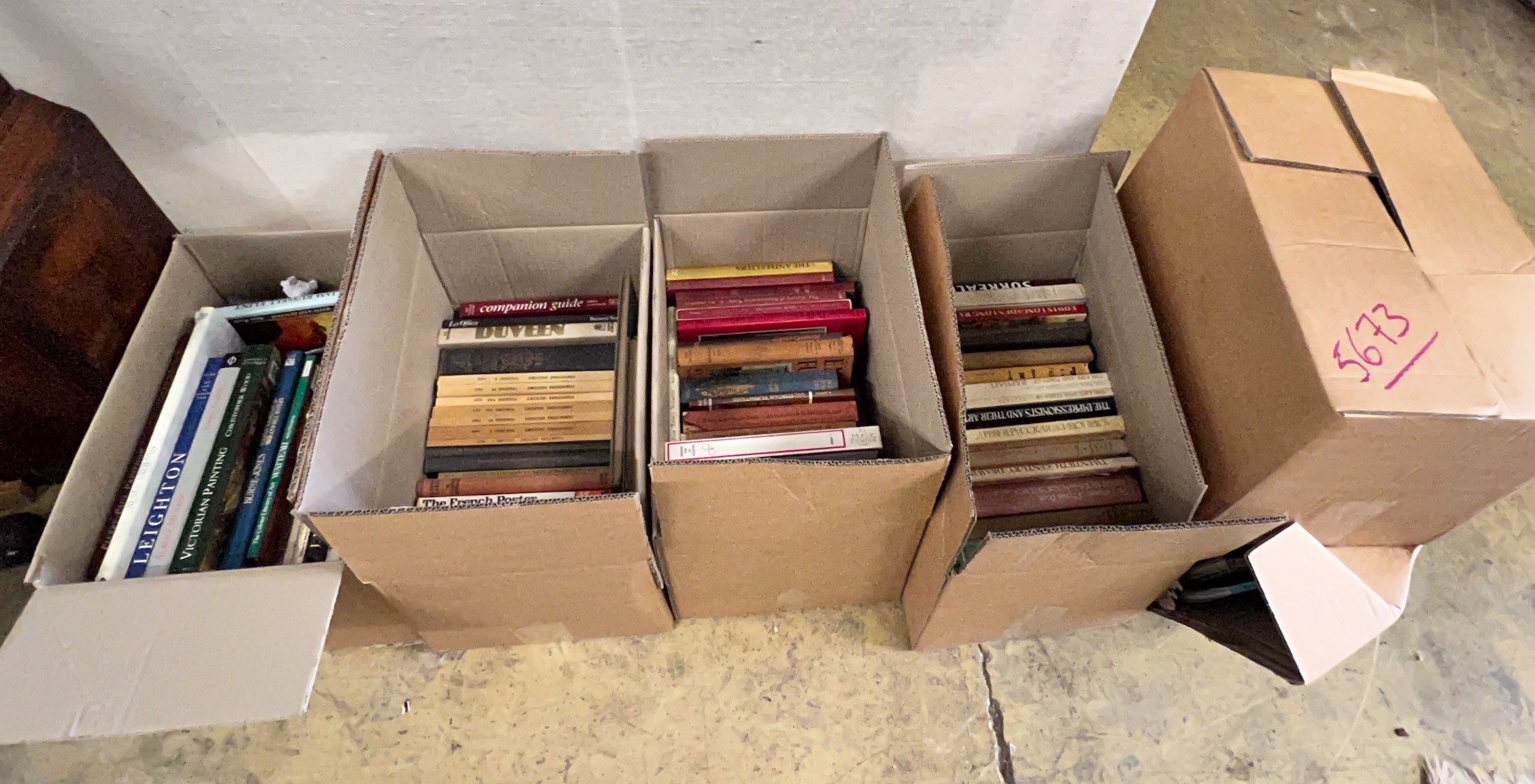 Six boxes of assorted books, mainly fine art reference                                                                                                                                                                      