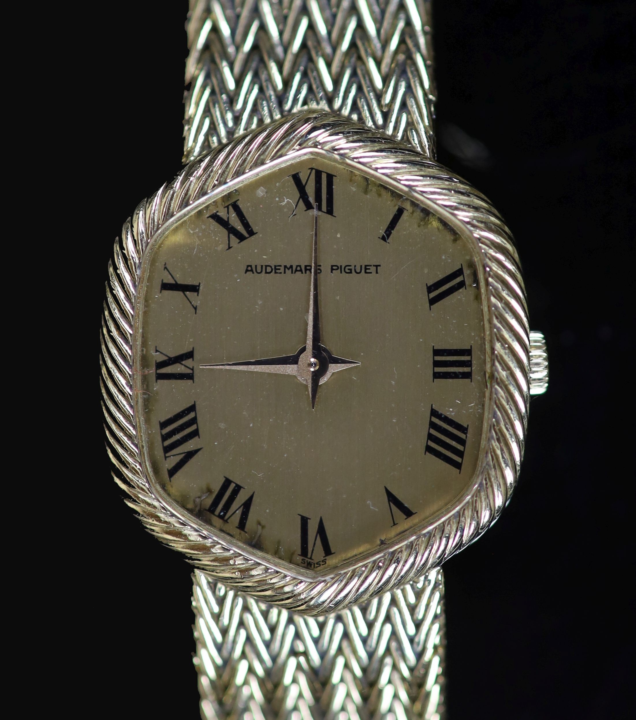 A lady's 18ct gold Audemars Piguet manual wind wrist watch                                                                                                                                                                  