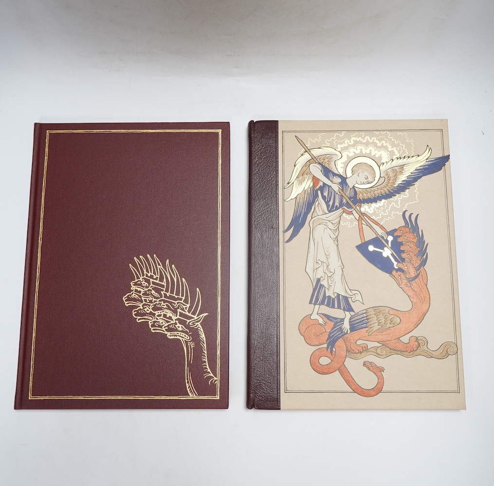 Folio Society. Manuscript Facsimile - The Getty Apocalypse, one of 1000 copies, colour illustrations, original morocco-backed pictorial parchment by Smith Settle with a blocked design by David Eccles, accompanying commen