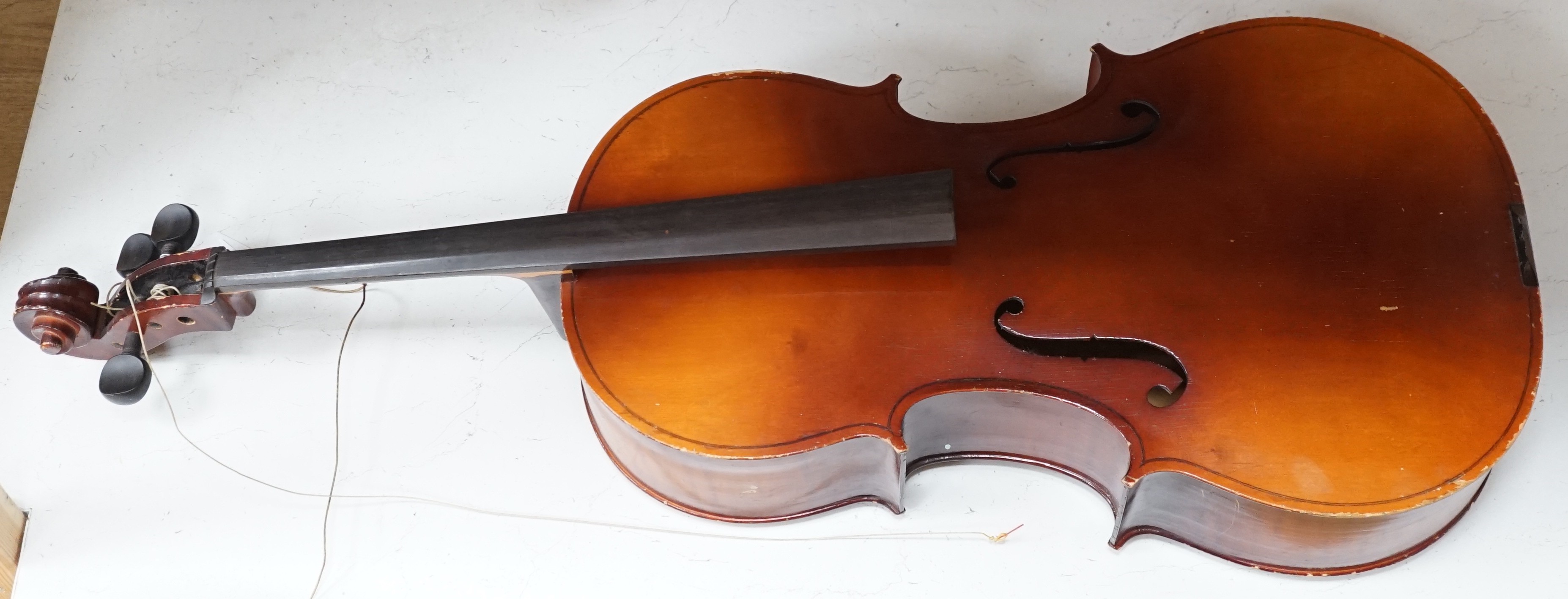 A 3/4 size cello                                                                                                                                                                                                            