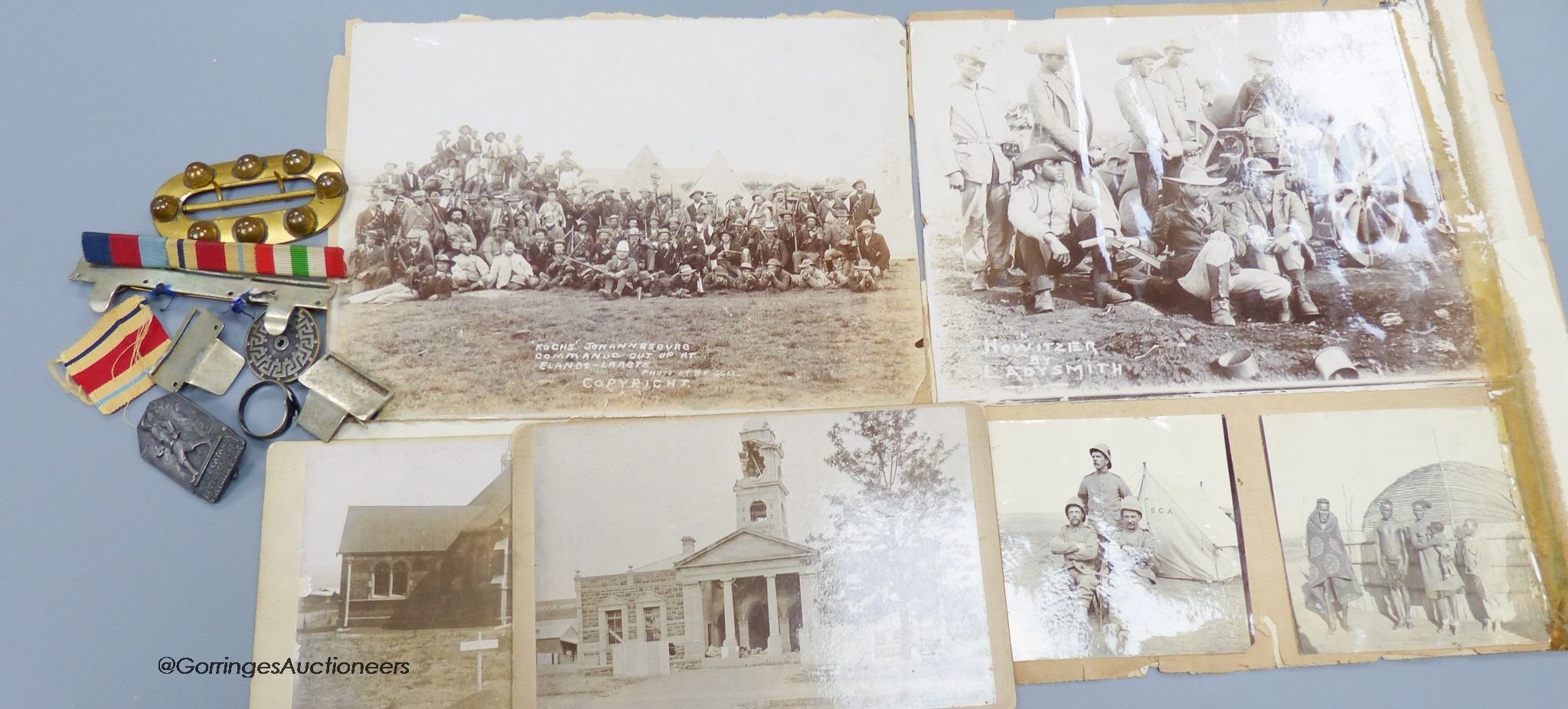 An archive of Boer War photos and ribbons                                                                                                                                                                                   