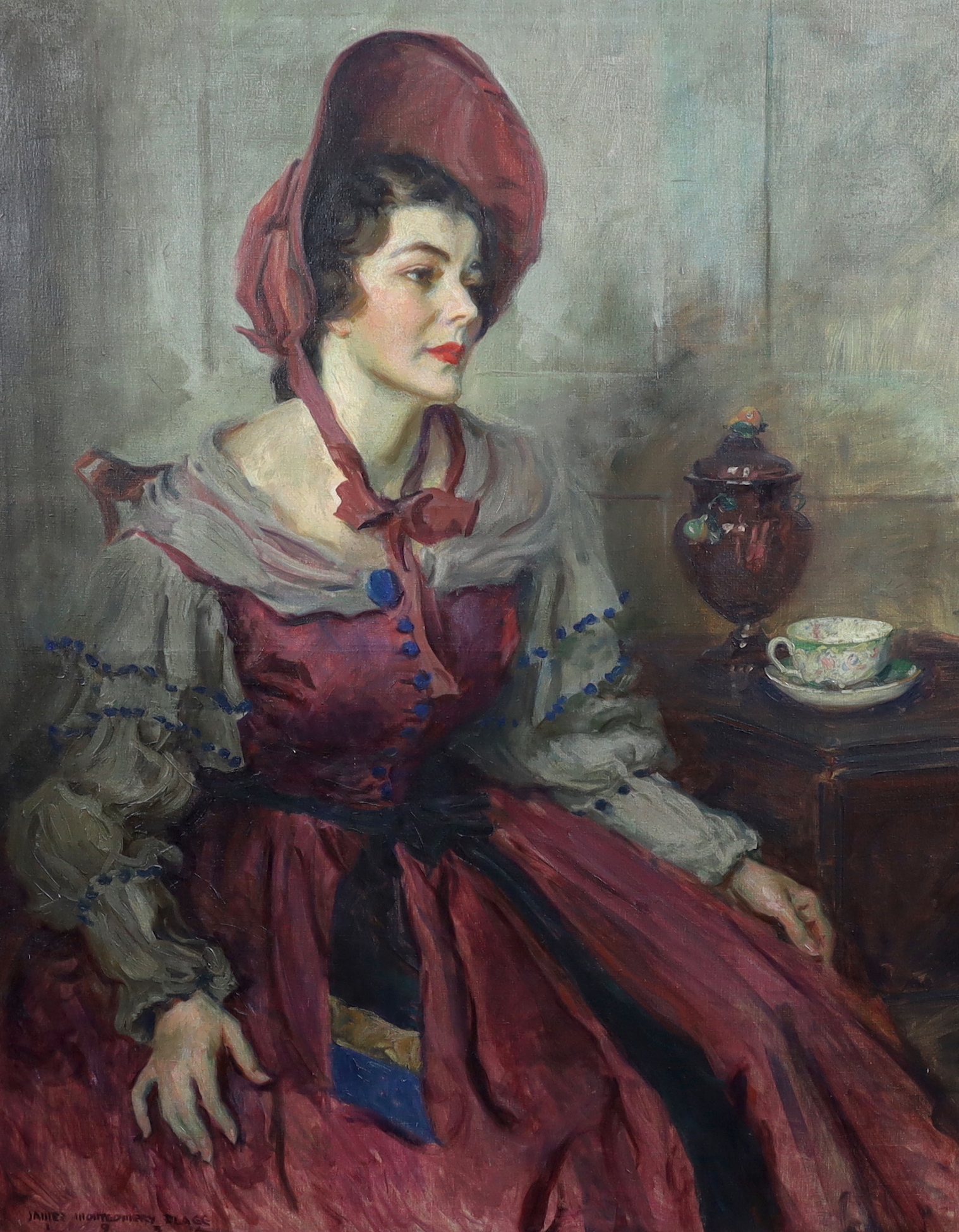 James Montgomery Flagg (American, 1877-1960), Portrait of Kathleen Parkhurst in The Pirates of Penzance, D'Oyly Carte Opera Company, oil on canvas, 126 x 100cm                                                             