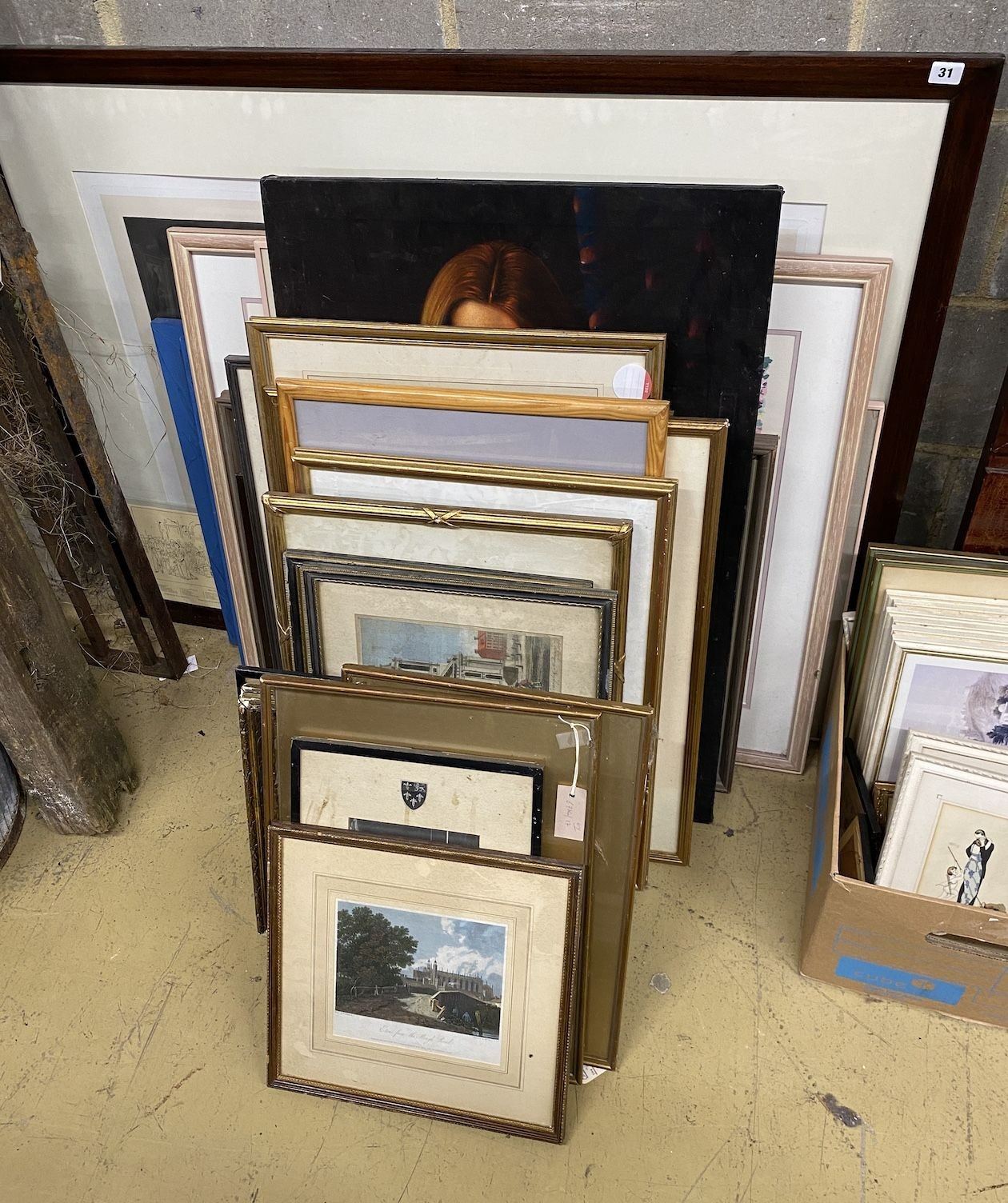 A large quantity of assorted mixed paintings and prints                                                                                                                                                                     