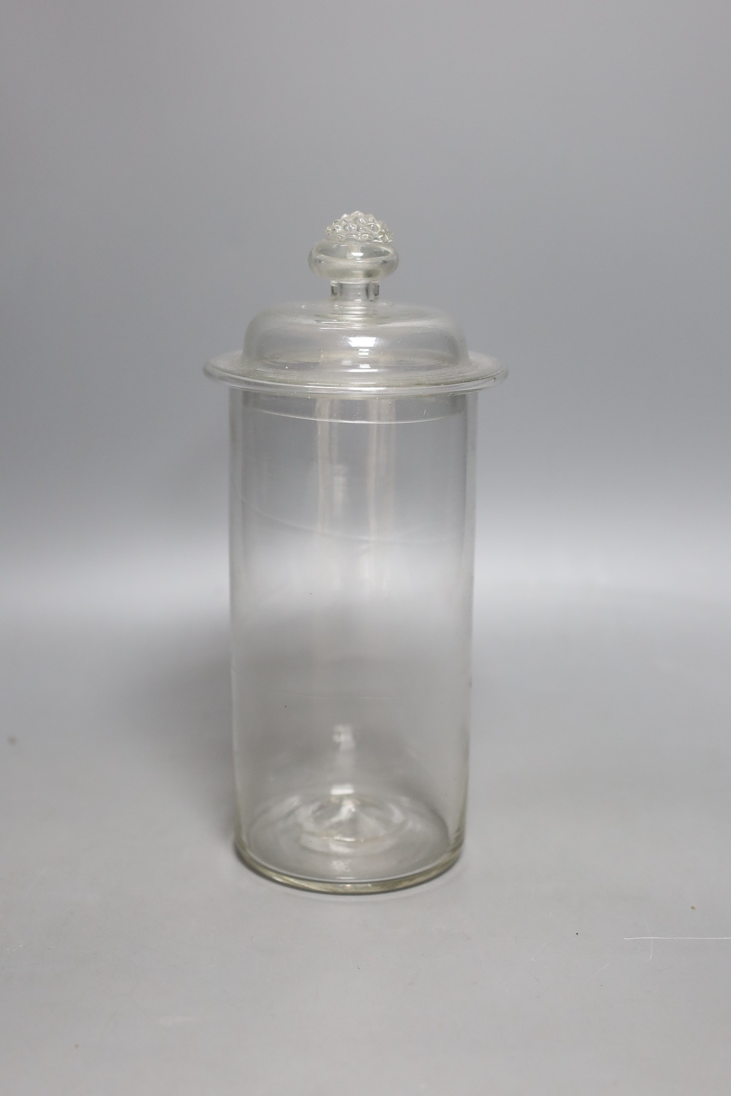 An 18th century apothecary ‘leeches' jar, 24cm                                                                                                                                                                              