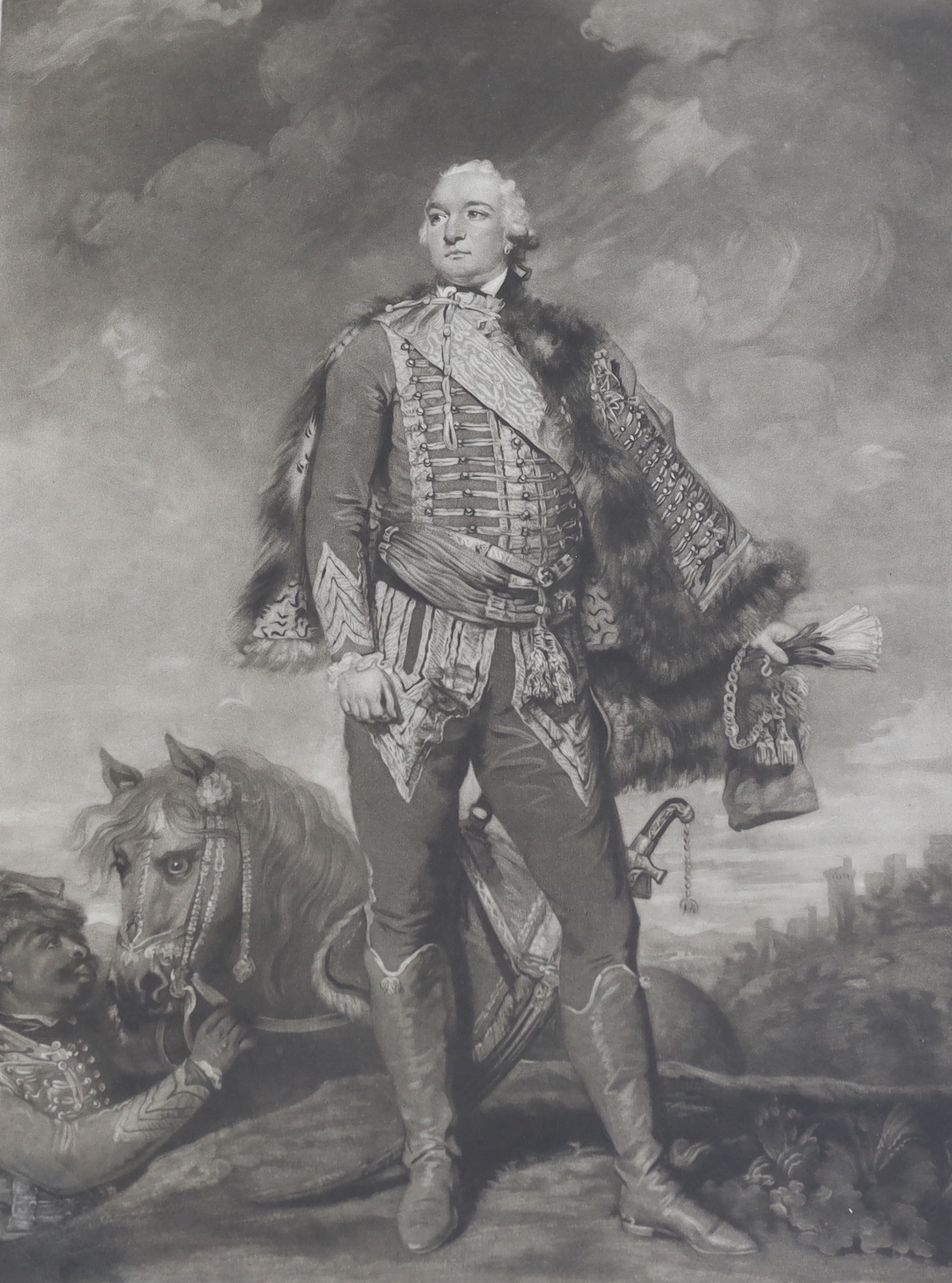 John Raphael Smith after Sir Joshua Reynolds, mezzotint, 'His Most Serene Highness Louis Philippe, Joseph, Duke of Orleans, 1st Prince of the Blood Royal of France ...', published by Smith 1786, visible sheet 68 x 48cm  