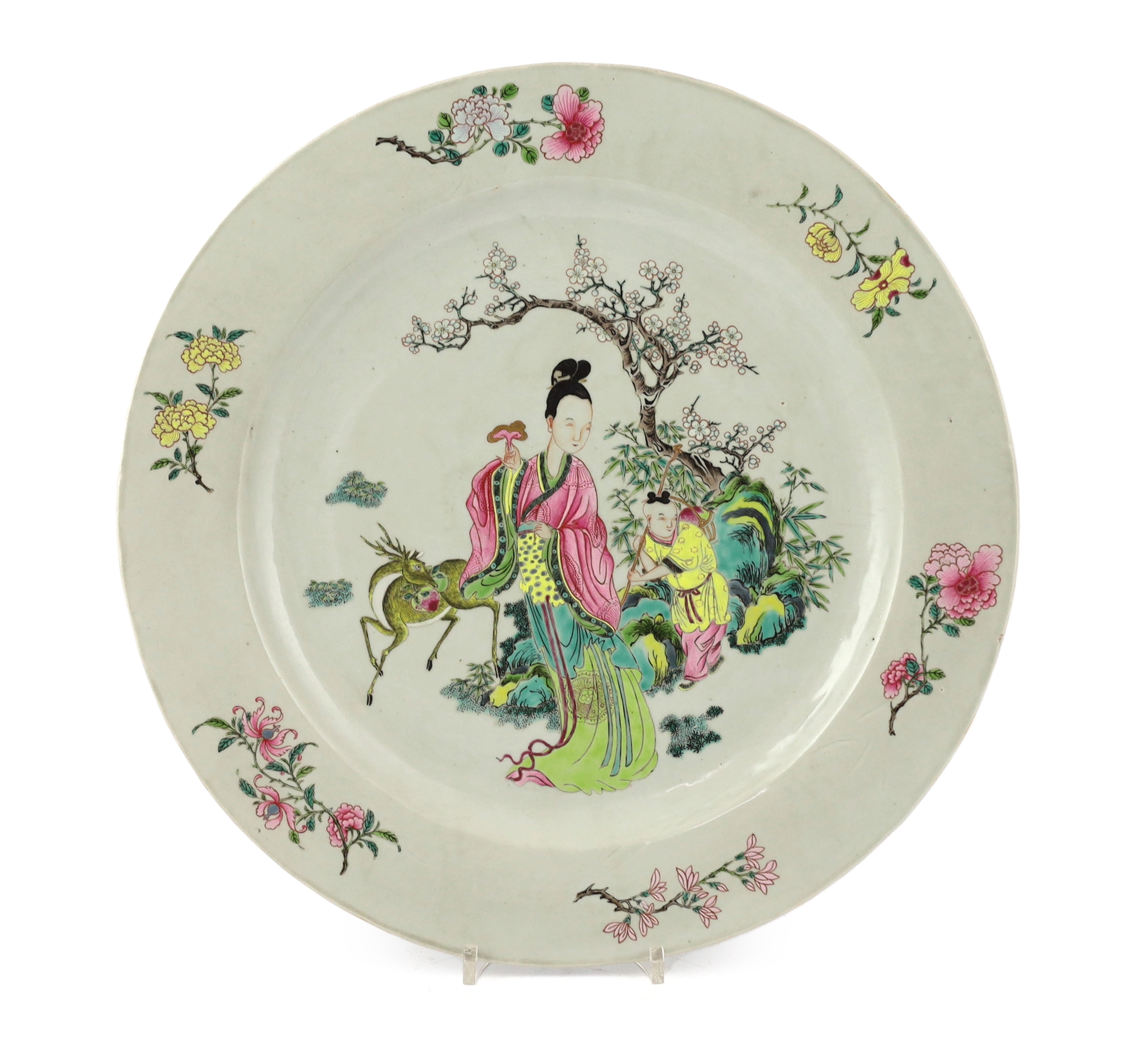 A large Chinese famille rose ‘Magu’ dish, Yongzheng period                                                                                                                                                                  