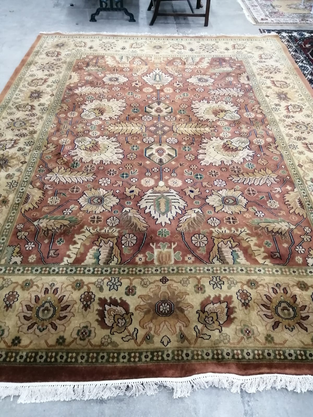 A Zeigler style gold ground carpet, 370 x 274cm                                                                                                                                                                             