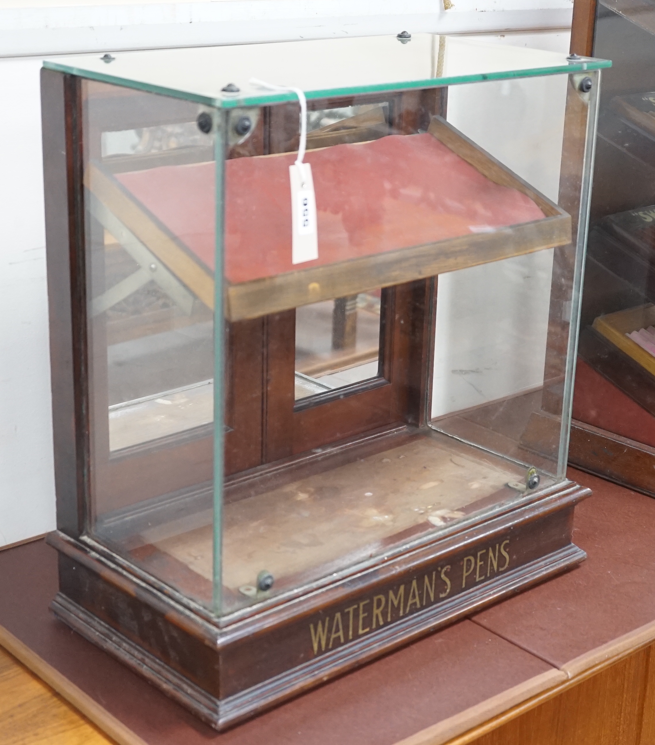 A Waterman's pen retailer’s advertising cabinet, 46cm wide                                                                                                                                                                  